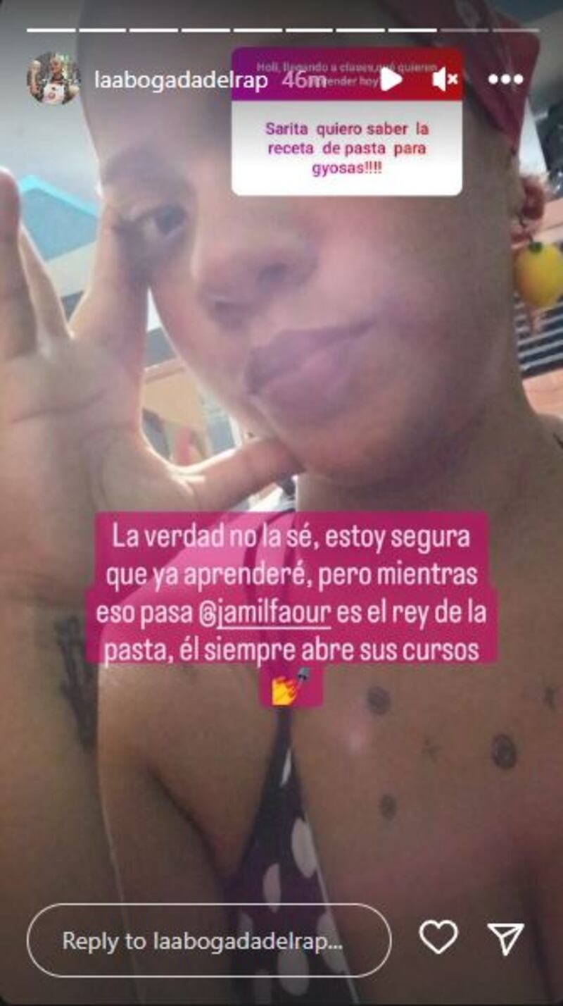 Sara respondió a la dinámica de preguntas y respuestas en Instagram (Foto: Captura de pantalla)