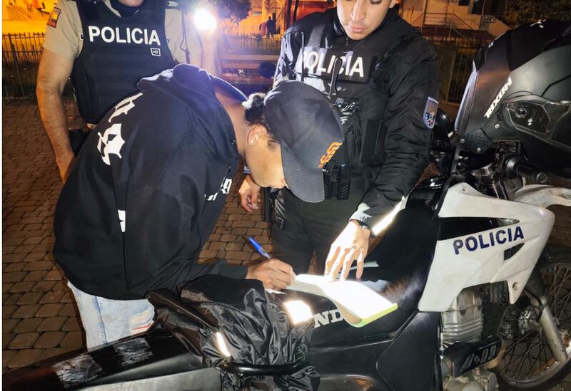 Operativos en el Distrito de Policía Tumbaco. Imagen: Policía Nacional
