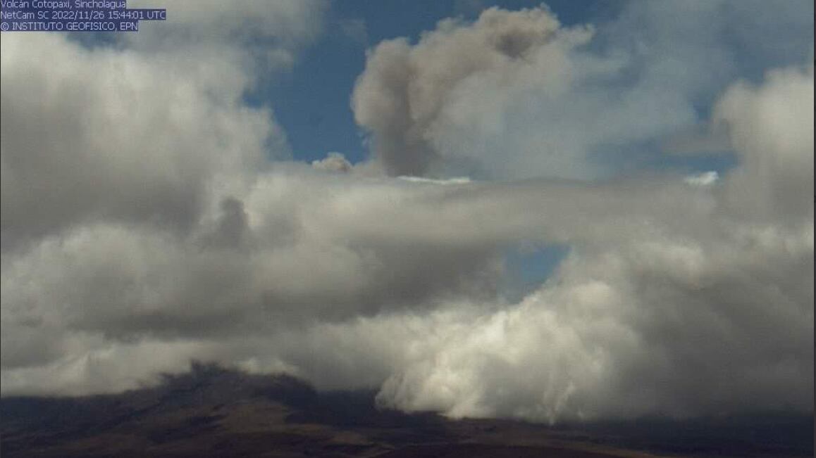 Caída de Ceniza del volcán Cotopaxi