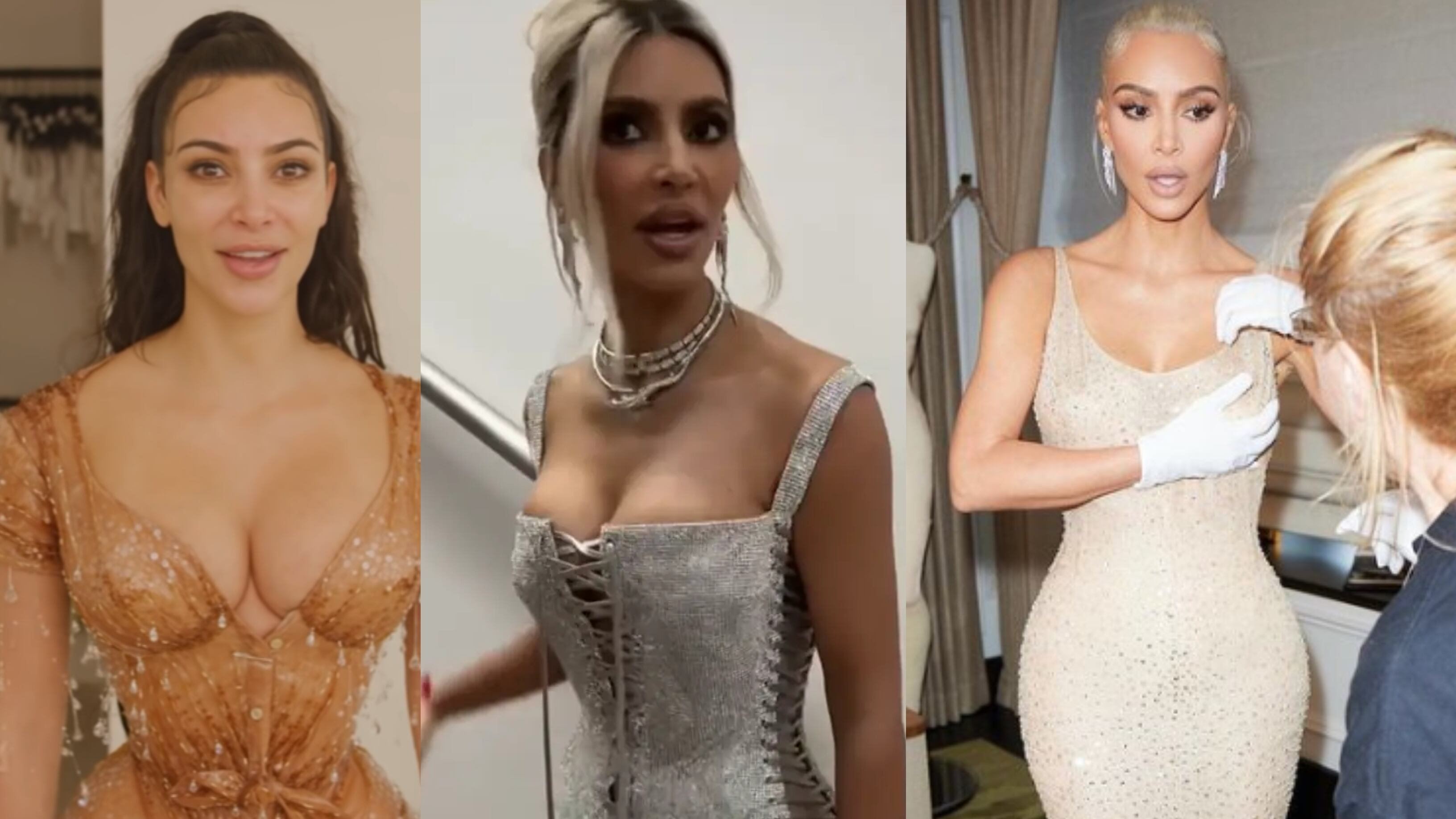 Kim Kardashian ha sorprendido con los vestidos más extravagantes