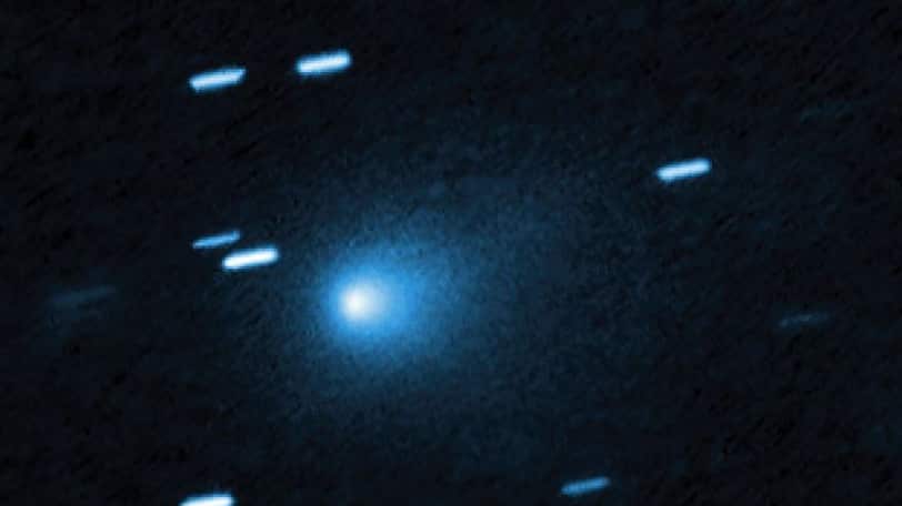 El telescopio espacial Hubble de la NASA captó esta imagen del cometa interestelar 3I/ATLAS el 21 de julio de 2025