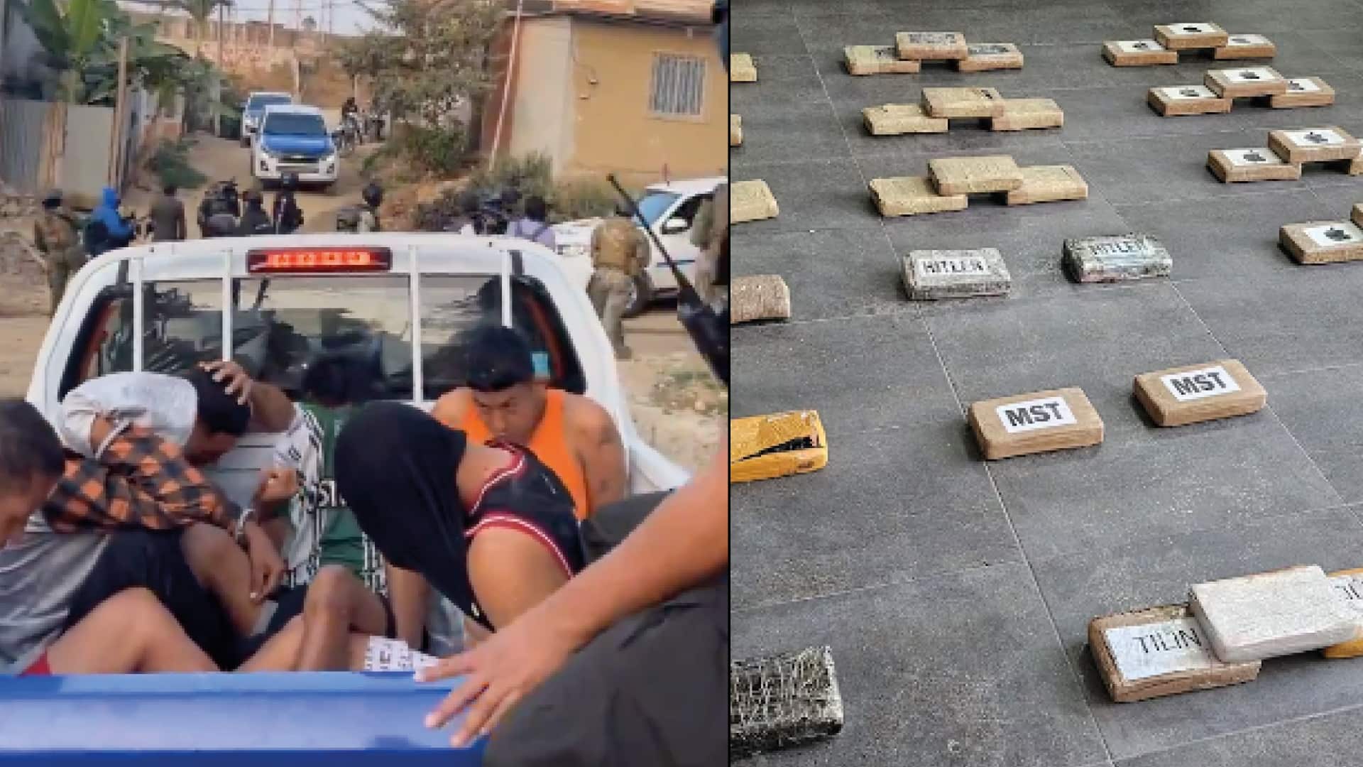 Capturan a 28 miembros de los Tiguerones con 500 kg de droga valorada en 15 millones de dólares en Guayaquil