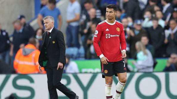 Ole Gunnar Solskjaer y Cristiano Ronaldo.