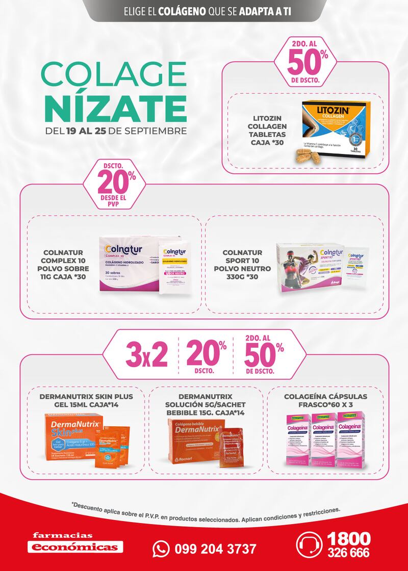 Colagenízate, campaña de Farmacias Económicas.