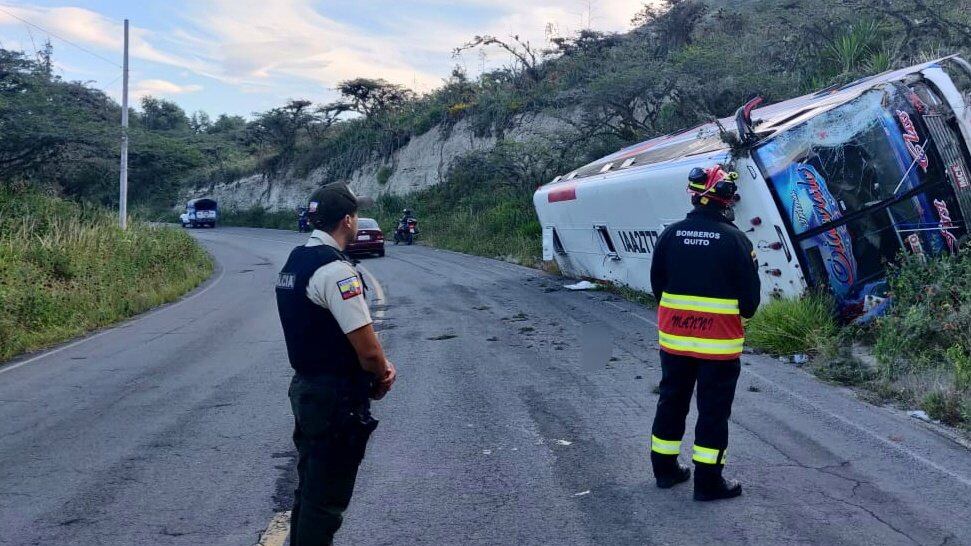 Accidente de tránsito en la vía a Puéllaro