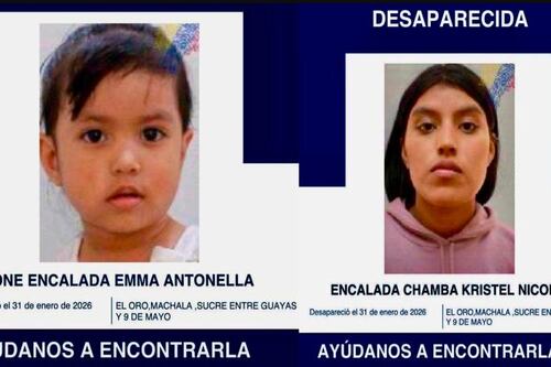 Alerta por madre e hija desaparecidas en Machala: Lo que se sabe