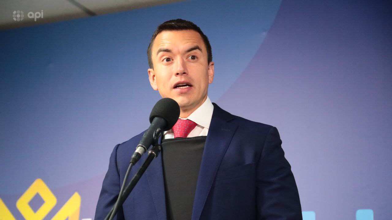 Presidente Daniel Noboa en el Debate Presidencial de 2023