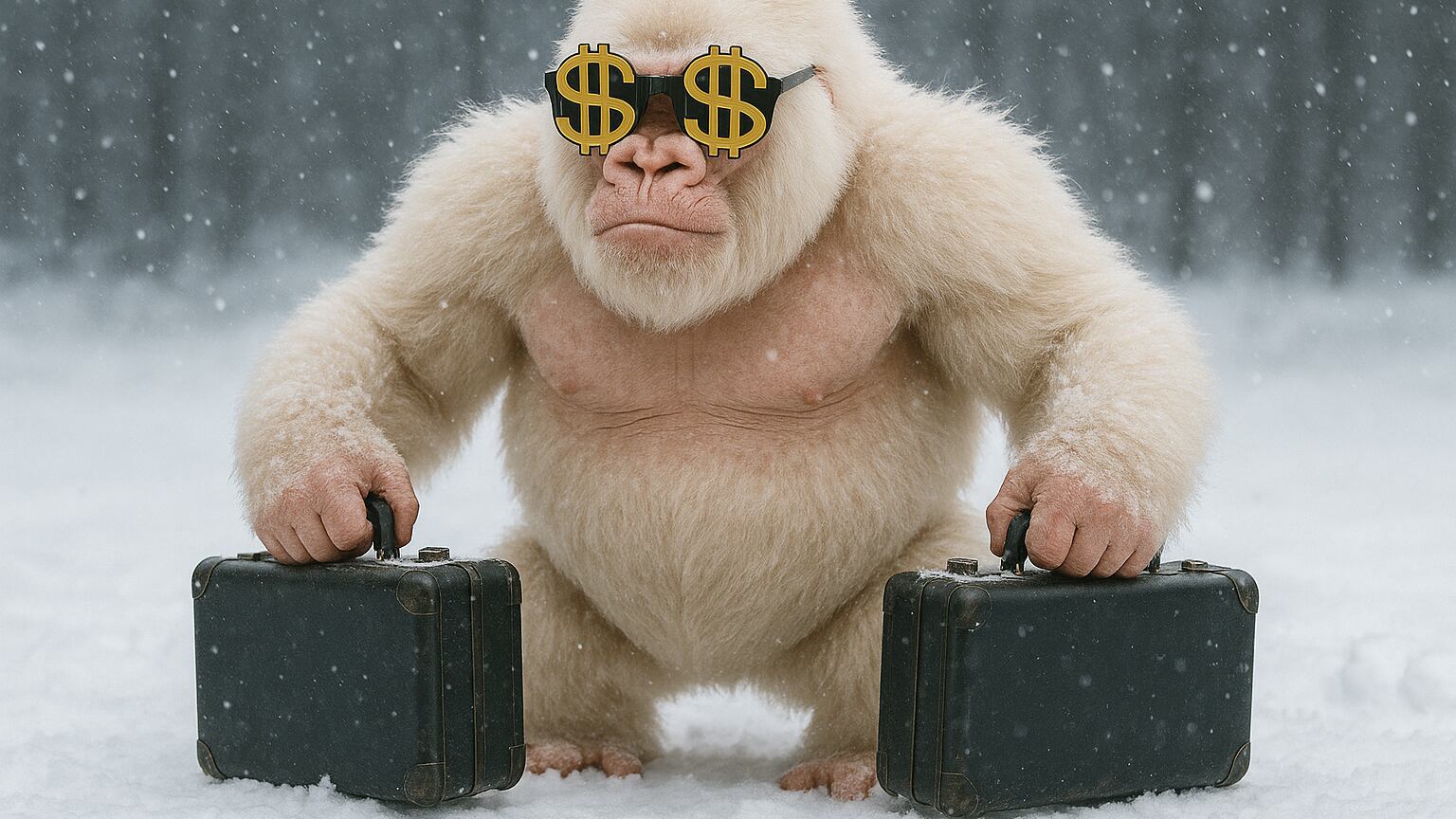 Loco Blanco, un gorila creado con IA