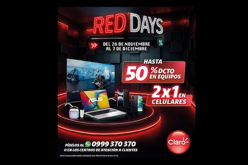 Llegaron los ‘Red Days’ de CLARO con descuentos de hasta el 50% y 2X1 en celulares
