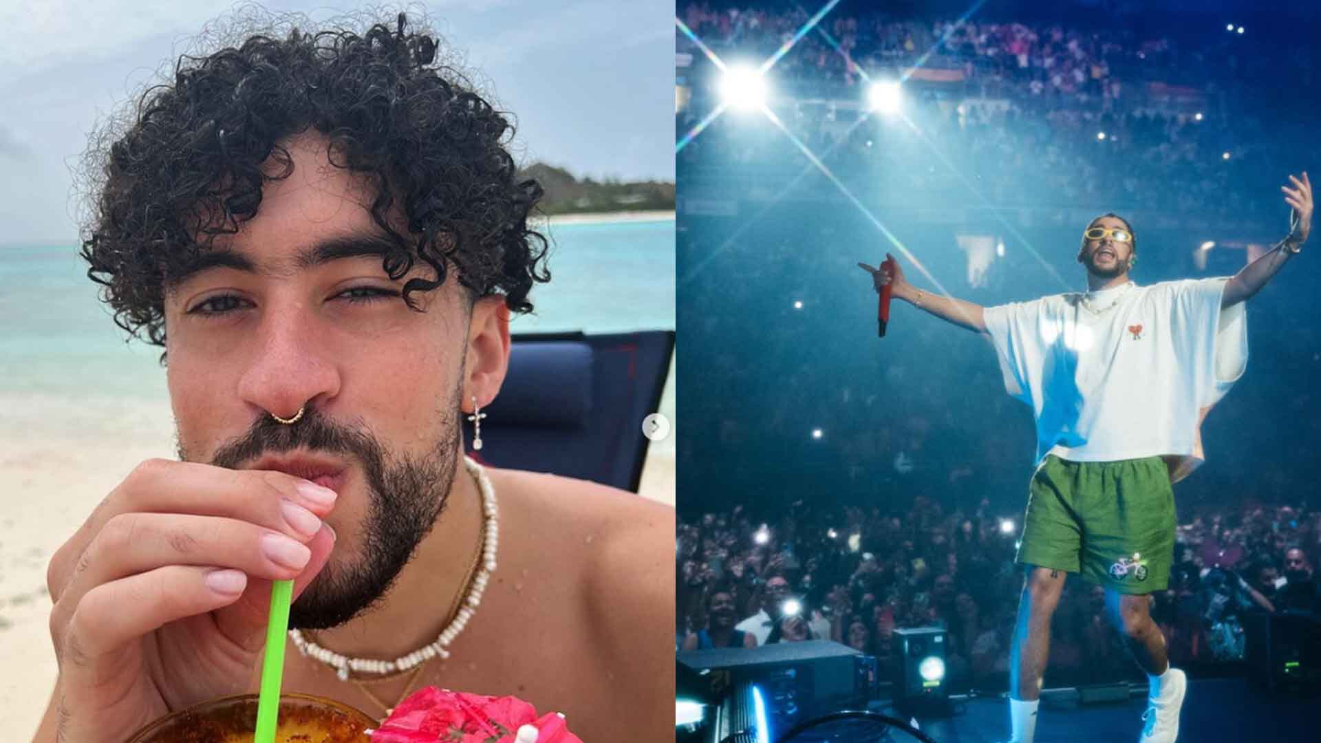 Bad Bunny en concierto.