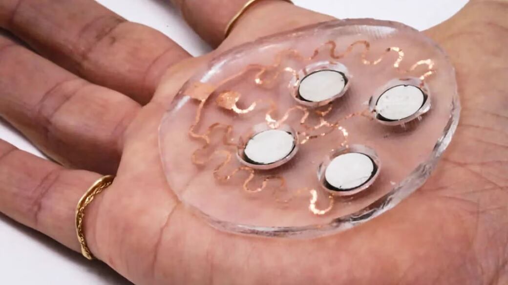 Parche con ondas ultrasónicas.