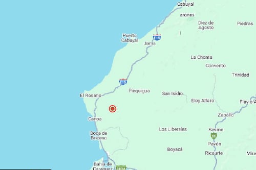 Dos sismos consecutivos se registraron frente a las costas de San Vicente, Manabí