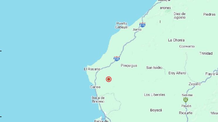 Dos sismos consecutivos se registraron frente a las costas de San Vicente, Manabí