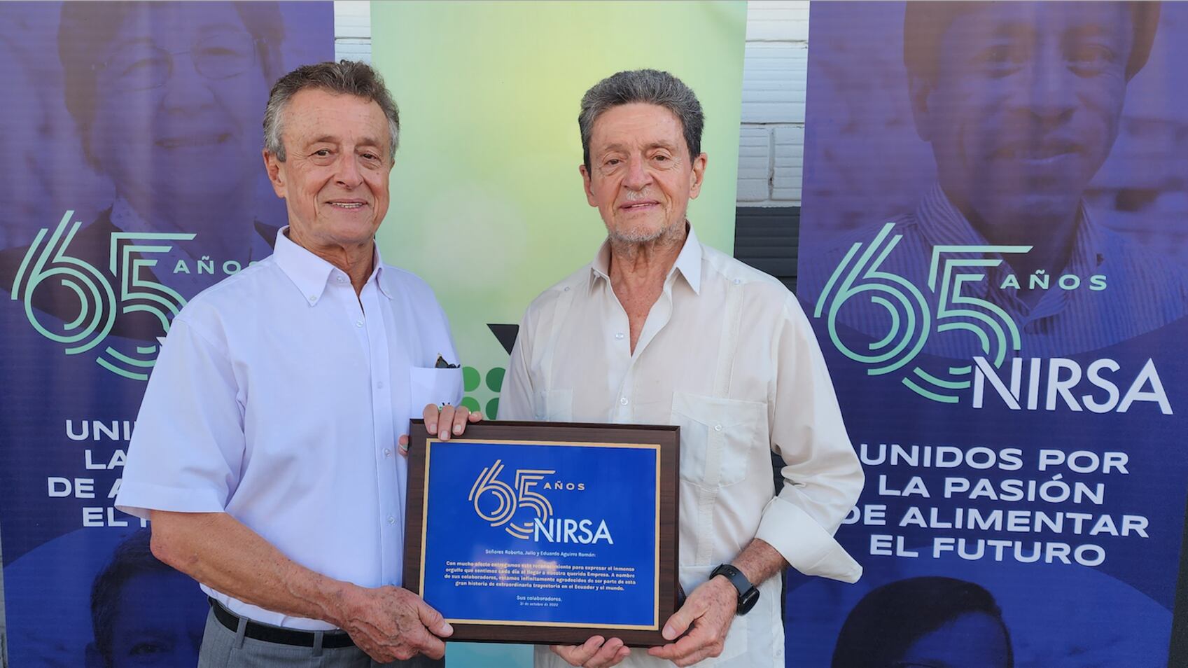 Roberto Aguirre, Presidente del Directorio (izq.); y Eduardo Aguirre, vicepresidente Ejecutivo de NIRSA.