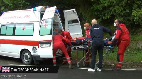 Accidente en el Giro de Italia