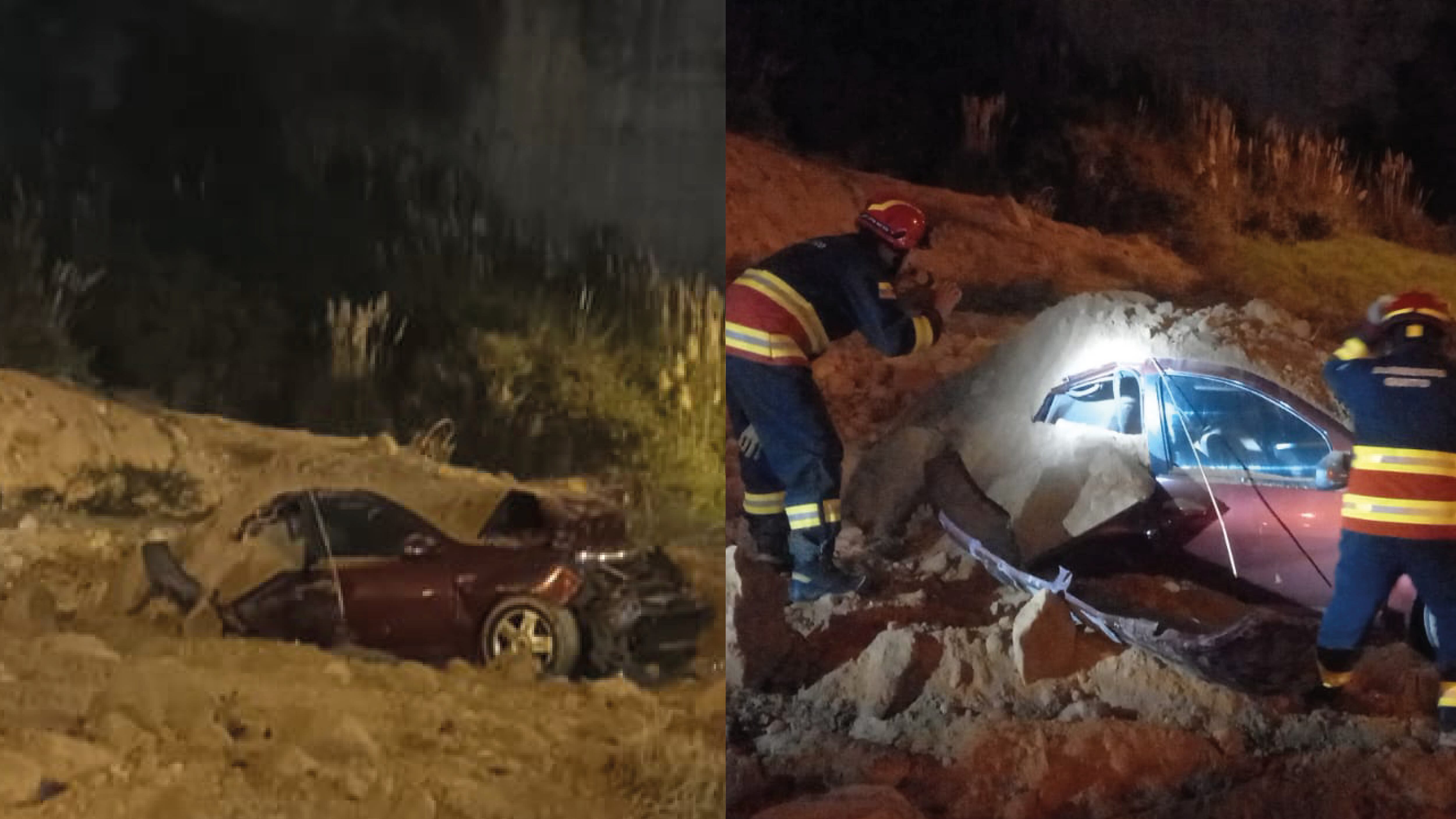 Colapsó la montaña del parqueadero del pico y placa en Zámbiza, nororiente de Quito dejando varios vehículos sepultados