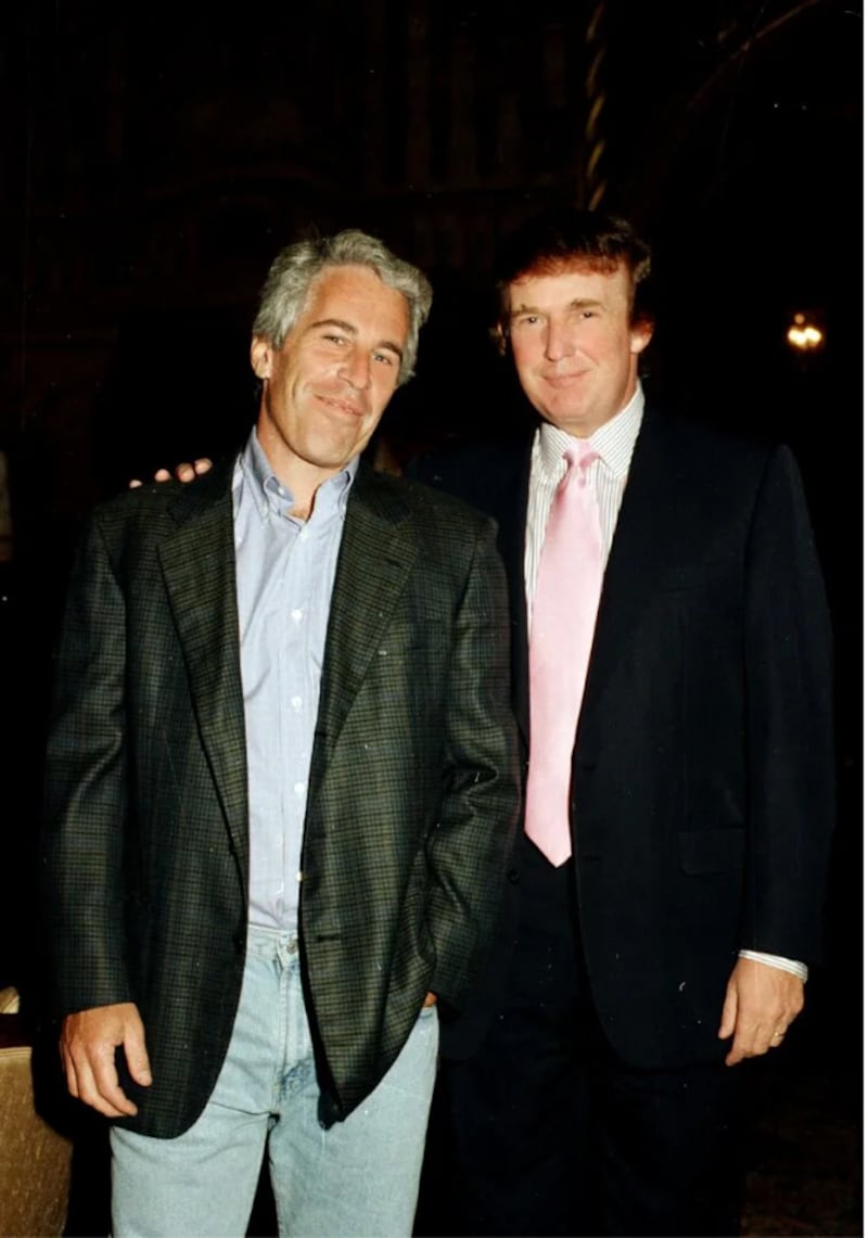 Donald Trump con Jeffrey Epstein en Palm Beach Florida 1997