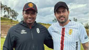 Así fue el reencuentro entre Jaime Iván Kaviedes y Antonio Valencia en Quito