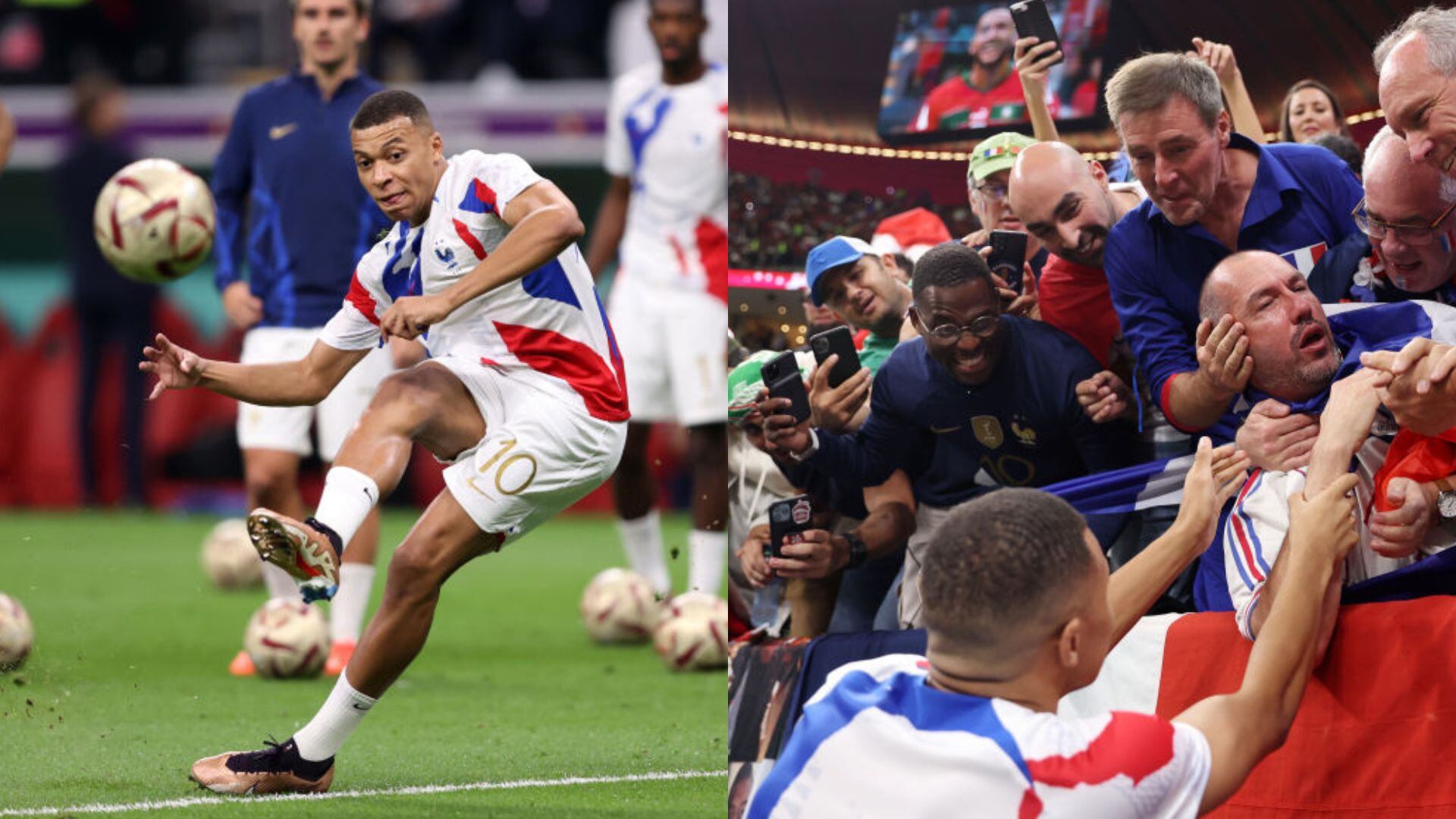 Kylian Mbappé le dio un pelotazo a hincha francés.