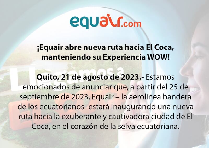 La nueva ruta de EQUAIR.