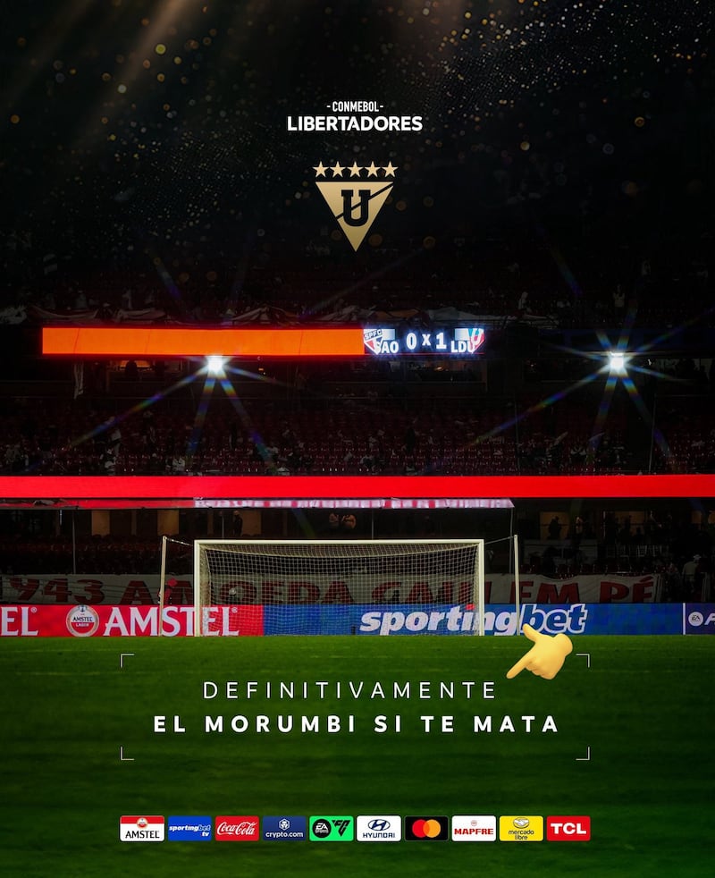Posteo de Liga de Quito eliminado después de imponerse a Sao Paulo.