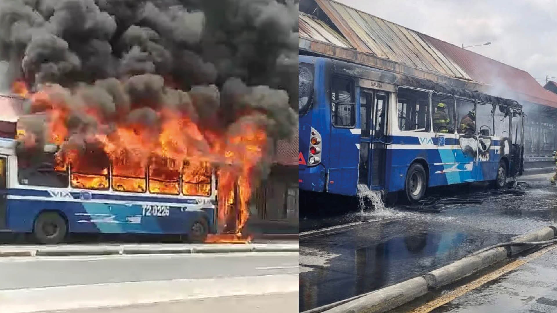 Las razones del incendio del bus de la Metrovía en Guayaquil