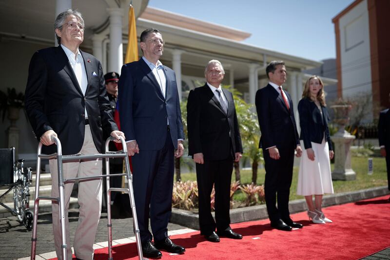 Presidente de Ecuador, Guillermo Lasso, visita Costa Rica