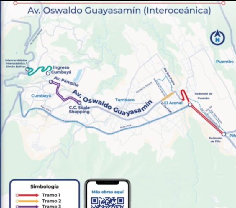 Cierres viales en la avenida Oswaldo Guayasamín