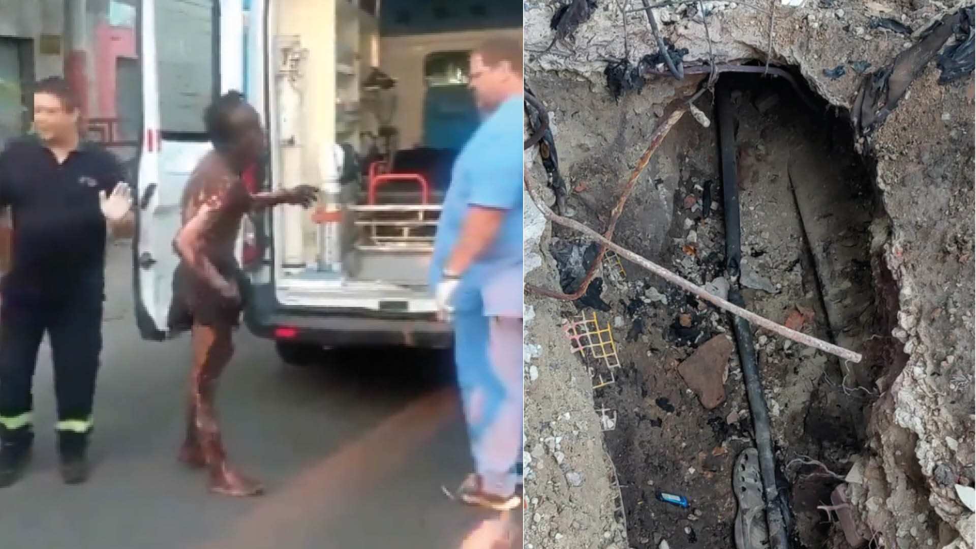 joven que intentó robar cables de alta tensión en Rosario