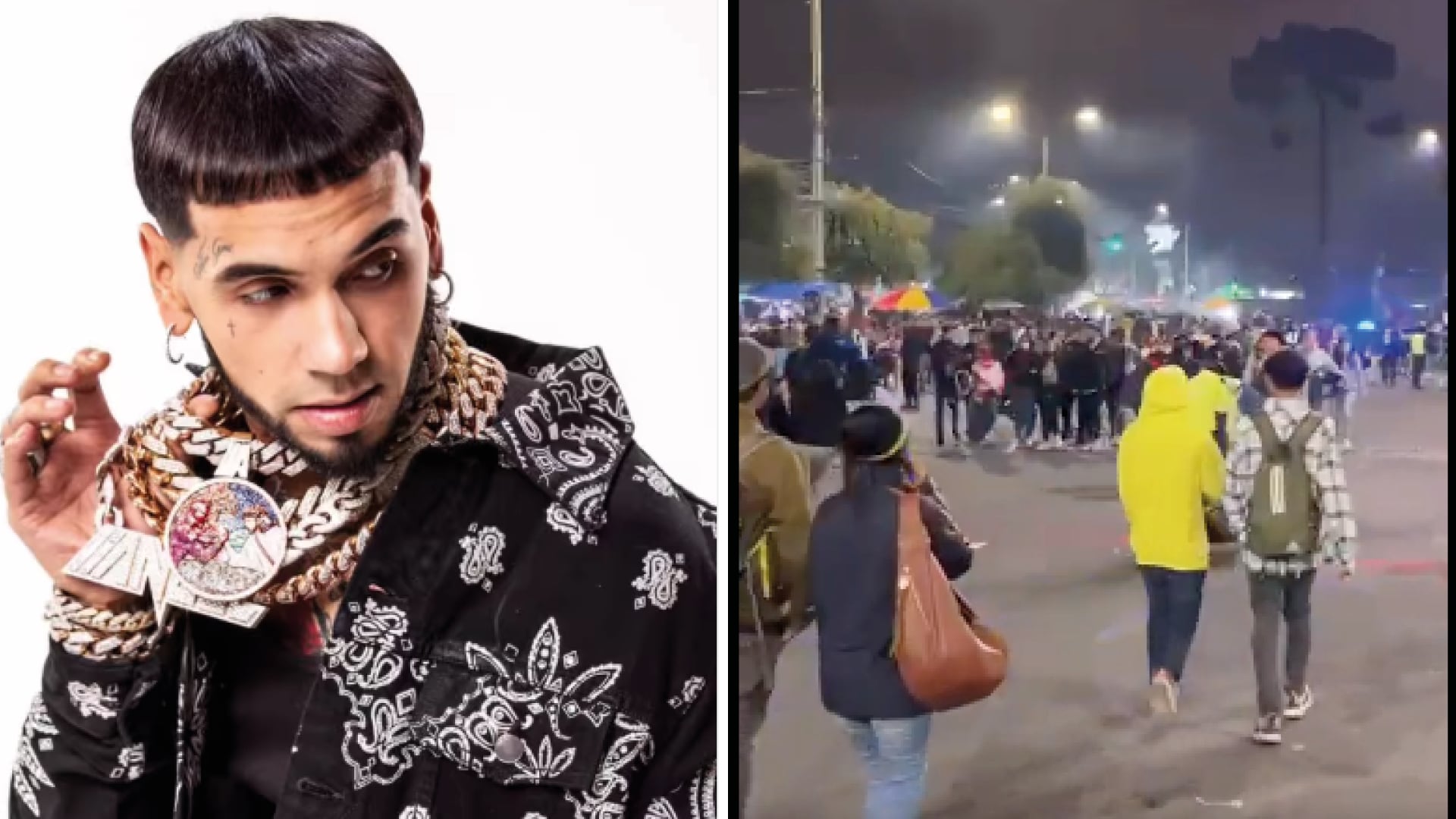 Anuel AA/ Personas saliendo del Bicentenario