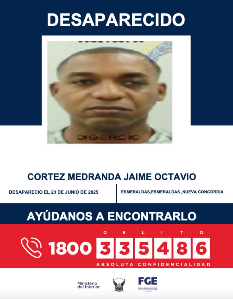 Tres aprehendidos por desaparición de un hombre en Esmeraldas; dos son menores de edad