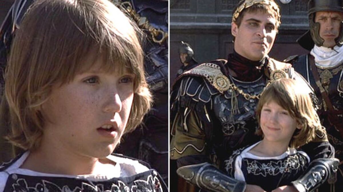 Spencer Treat Clark y Joaquin Phoenix en 'Gladiador'