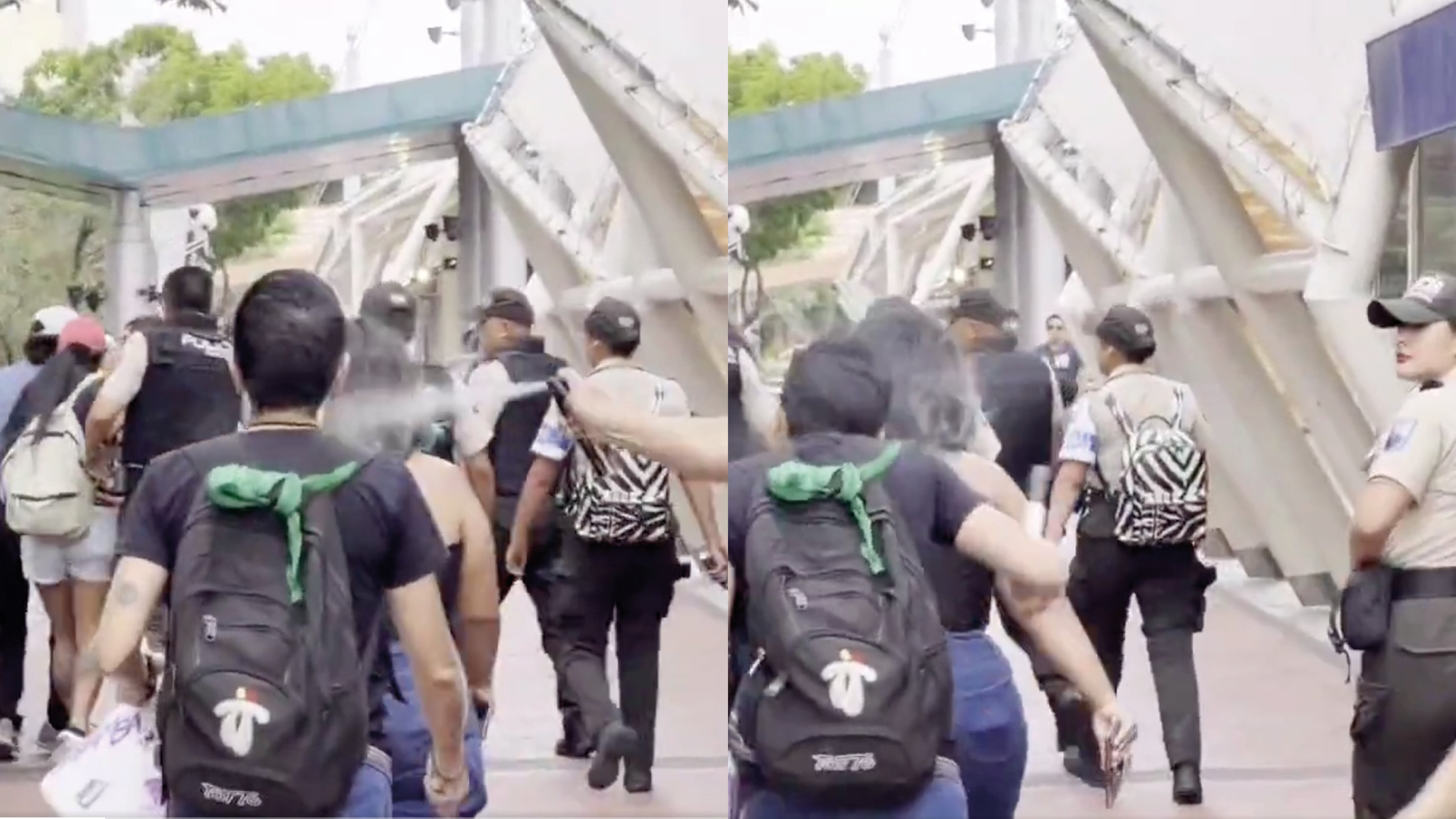 Policía roció con gas lacrimógeno el rostro de activista trans suspensión de evento de grupos LGTBI+ en Guayaquil