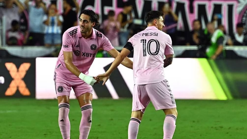 Lionel Messi y Leonardo Campana juntos en el inter Miami