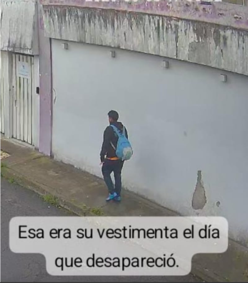 Así estaba vestido Christopher Vasquez antes de ser reportado como desaparecido.