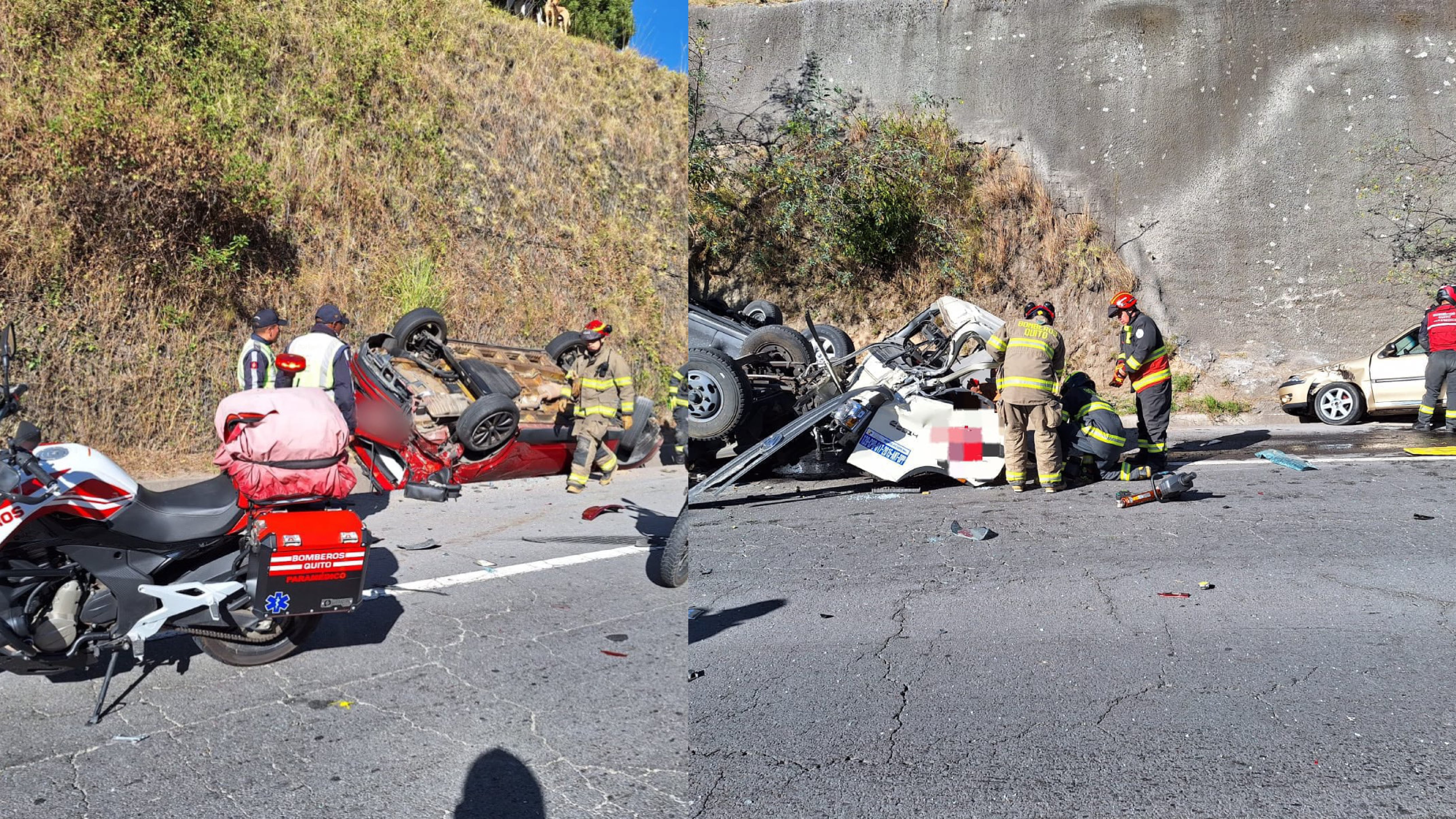 Grúa con dos vehículos chocaron en la Ruta Viva: Cuatro heridos y caos vehicular