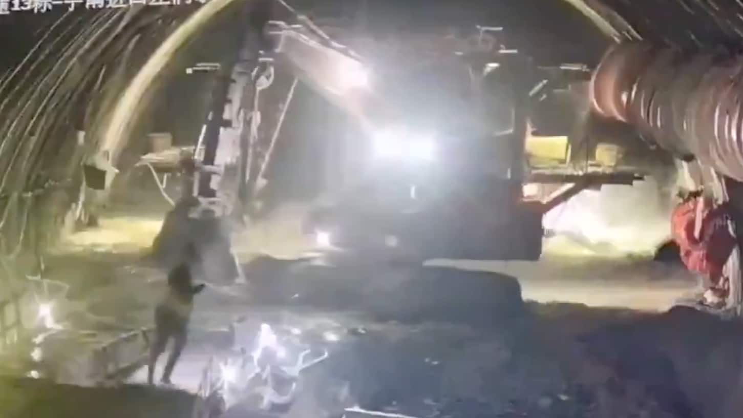 Inundación repentina en túnel de China sorprende a trabajadores