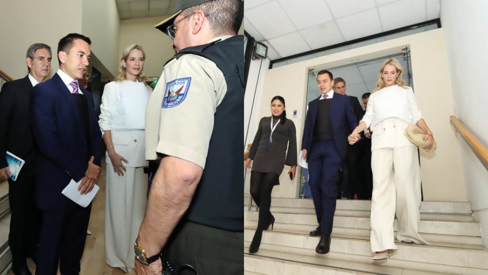 Lavinia Valbonesi usó chaleco antibalas de acuerdo al color de su vestimenta