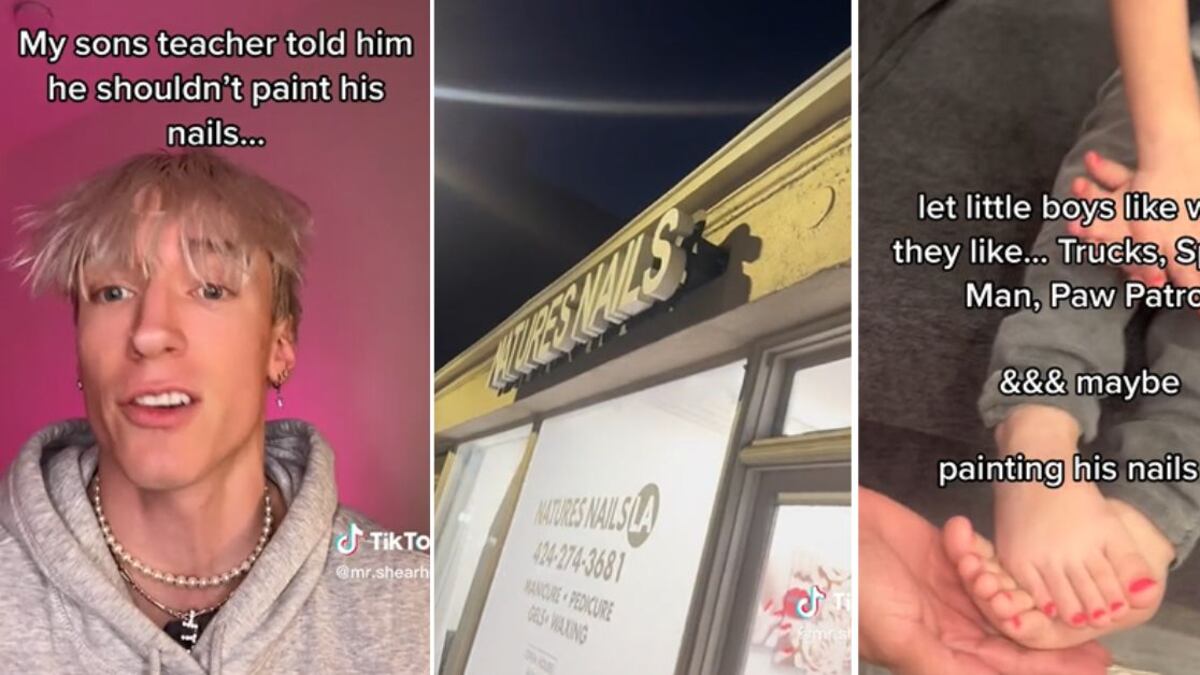 Christian Shearhod, decidió desafiar a la maestra de su hijo por decir que pintarse las uñas era una cuestión “solo para niñas”.
