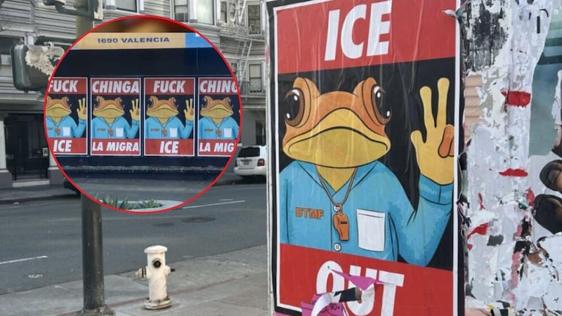 Carteles contra ICE previo al Super Bowl