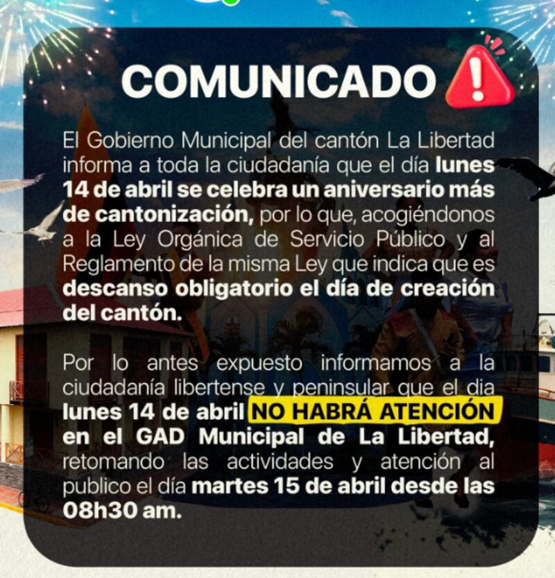 Feriado del cantón La Libertad