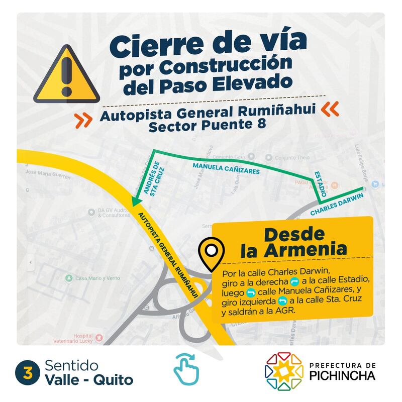 Cierre de la Autopista General Rumiñahui