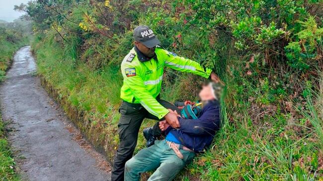Ocurrió en el sector de la Laguna de Cuicocha.