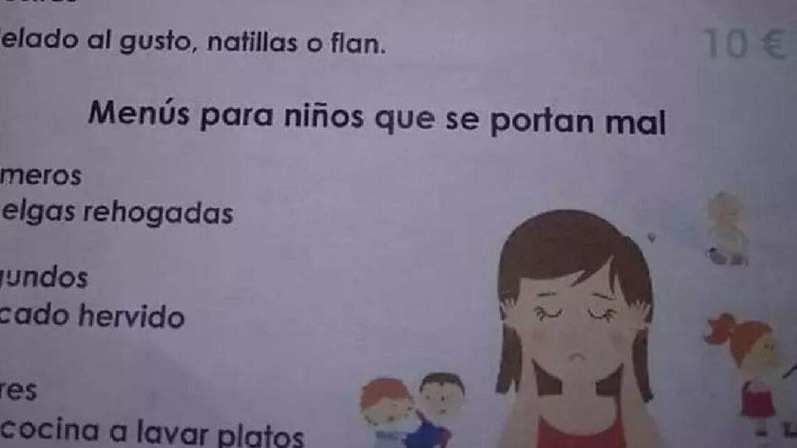 Menú para niños viral