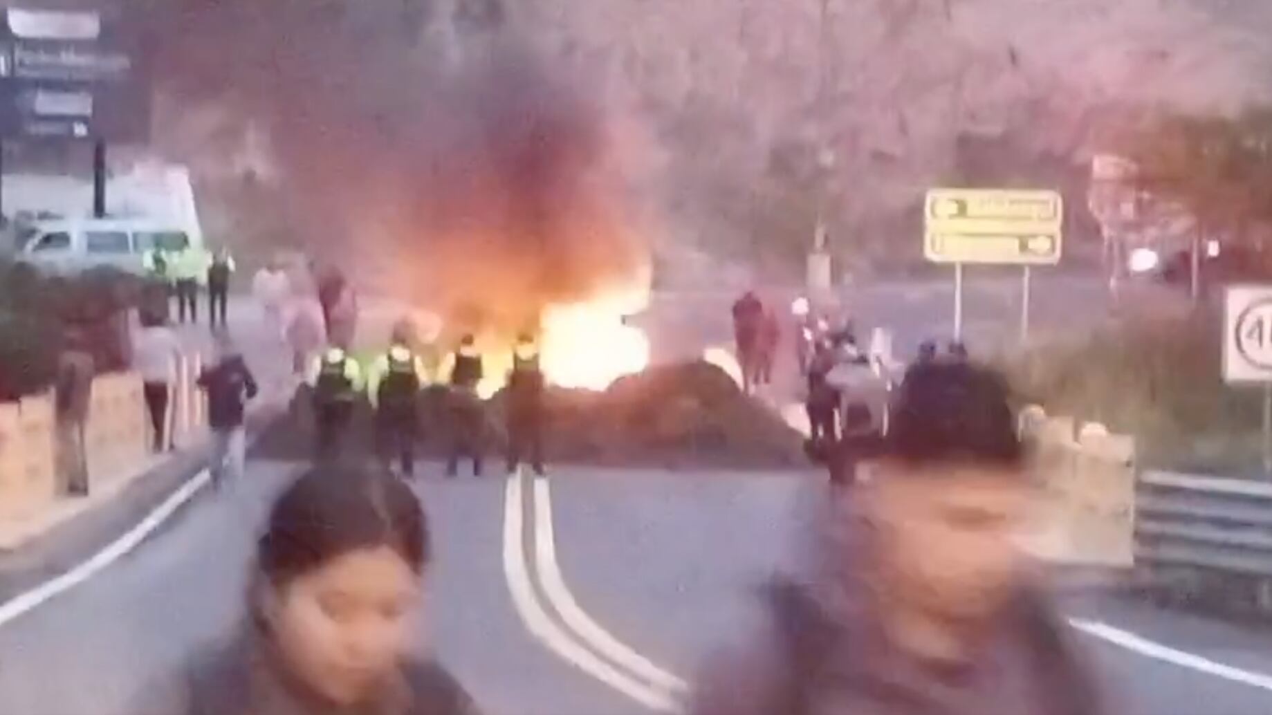 Cierre vial en Guayllabamba este 1 de octubre