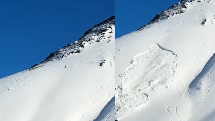 avalancha en Parque Nacional Banff