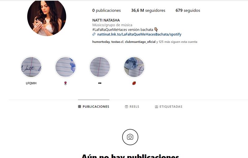 Perfil de Instagram de Natti Natasha