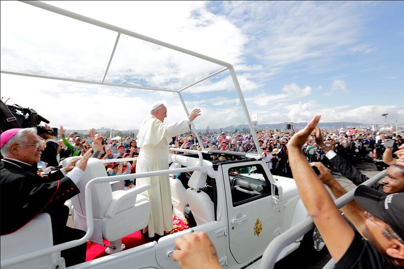 Ecuador recuerda la visita del papa Francisco en 2015 y los mensajes que dejó