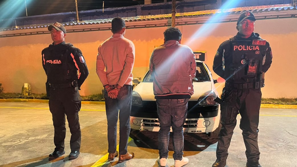Dos detenidos tras presunto caso de escopolamina y robo en el sur de Quito. Foto: Policía Nacional
