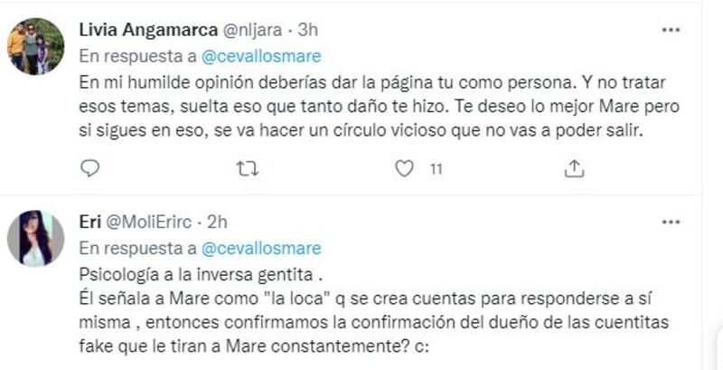 Comentarios en Twitter